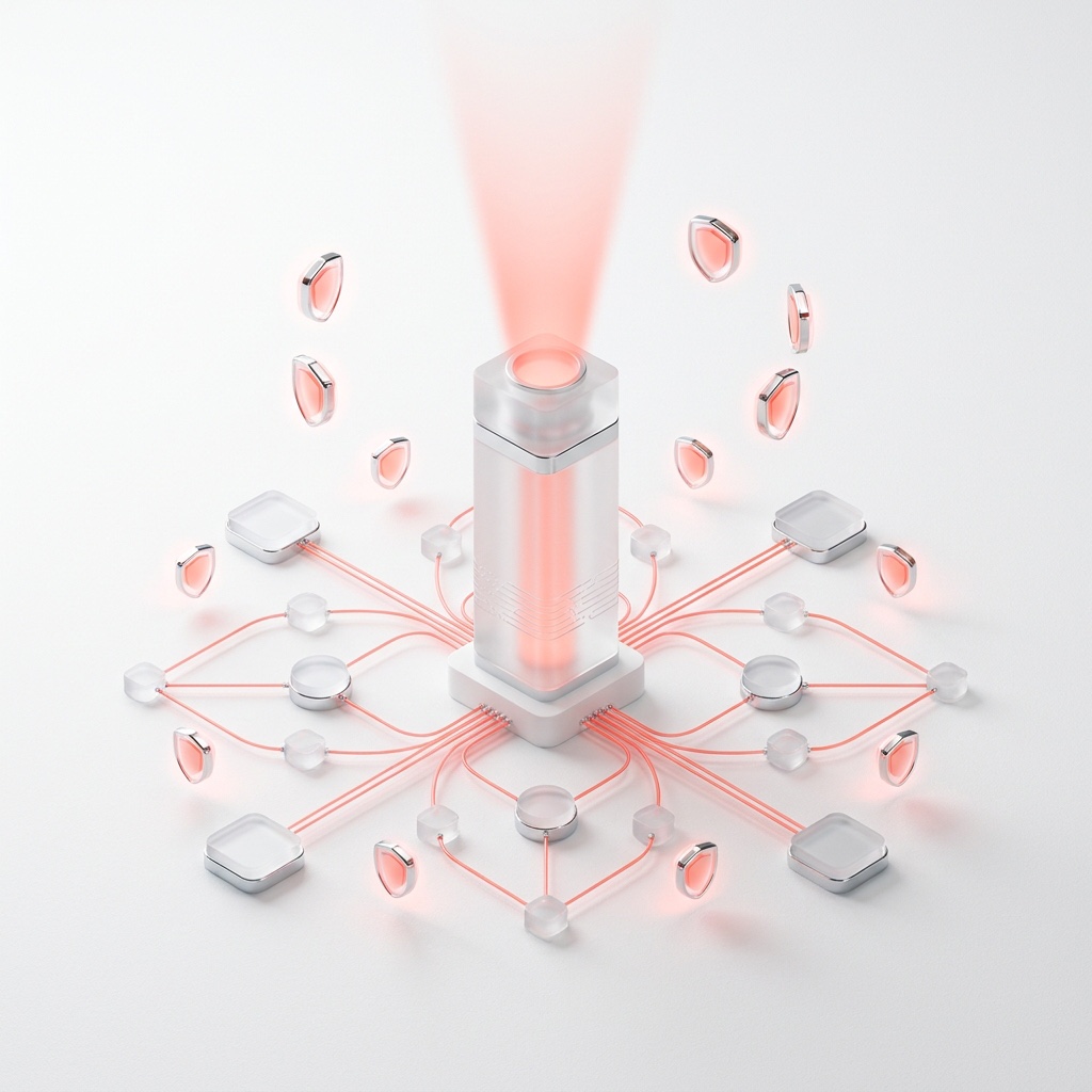 Light glass sculpture artwork for the Authority phase